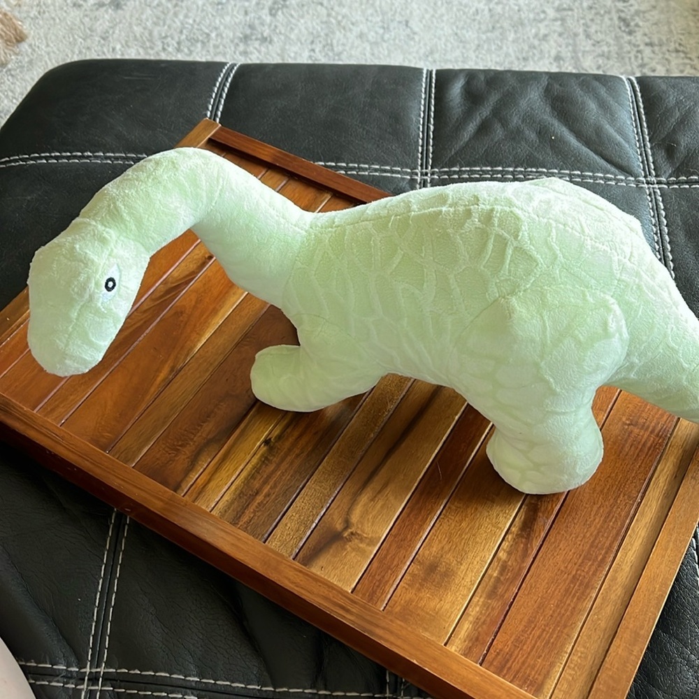 Light Green Dinosaur dog toy plush. Mighty MyDogtoy.com​